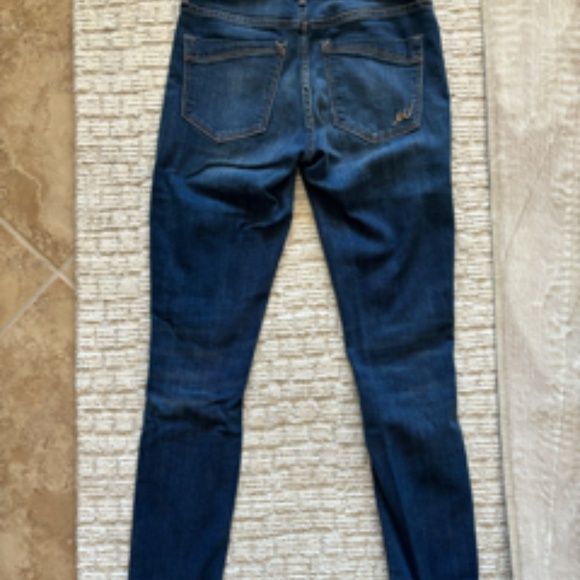 Express Ripped Blue Skinny Jeans 2 - Picture 2 of 2